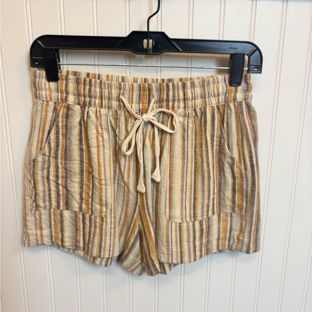 BE COOL Striped Drawstring Shorts
